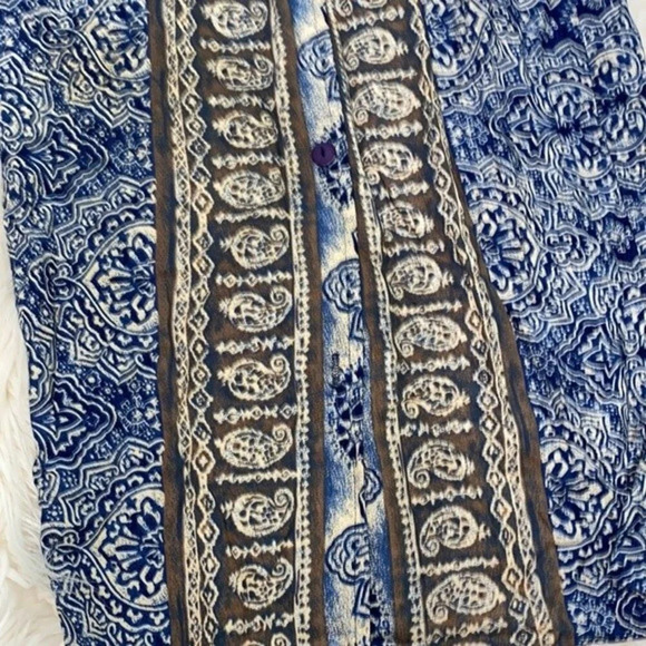 Vintage blue boho maxi dress size small - Picture 9 of 10